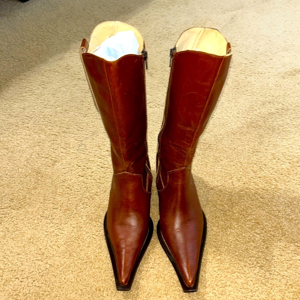 Brown Western style Cowboy Boots